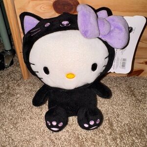 Hello Kitty Black and Purple Stuffed Animal